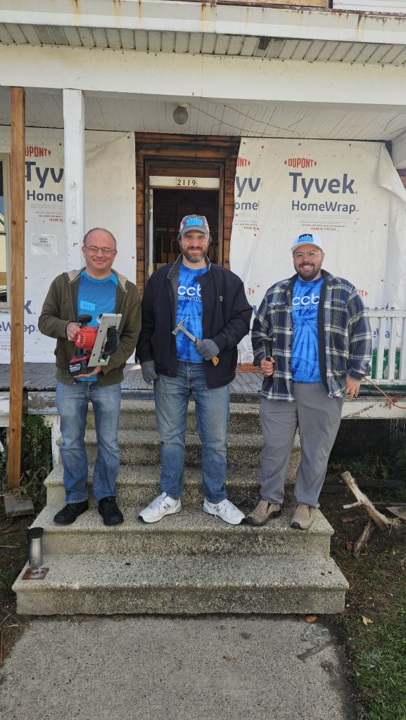 CCB Technology team members volunteering with Habitat for Humanity